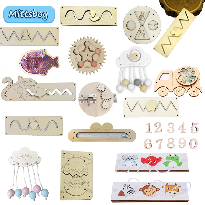 Tablero ocupado DIY, juguetes - Montessori Wooden Busy Board Toddler reseña y precio