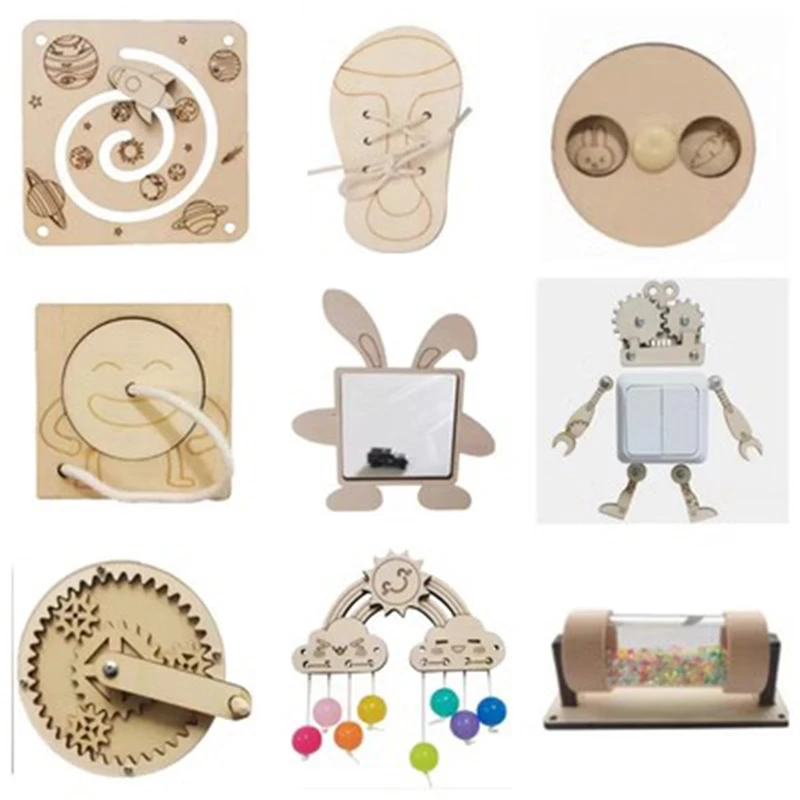 Tablero ocupado Montessori, ac - Montessori Wooden Busy Board Toddler reseña y precio