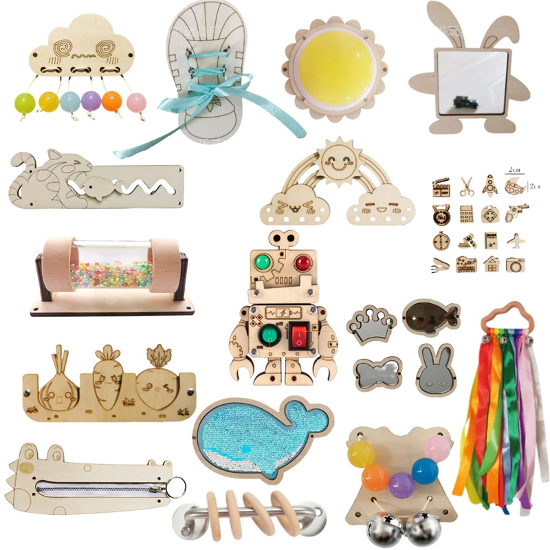 Tablero ocupado Montessori, ac - Montessori Wooden Busy Board Toddler reseña y precio